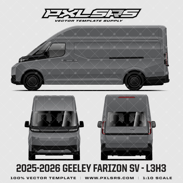 2025-2026 Geely Farizon Supervan SV LWB L3H3 - Vector Template