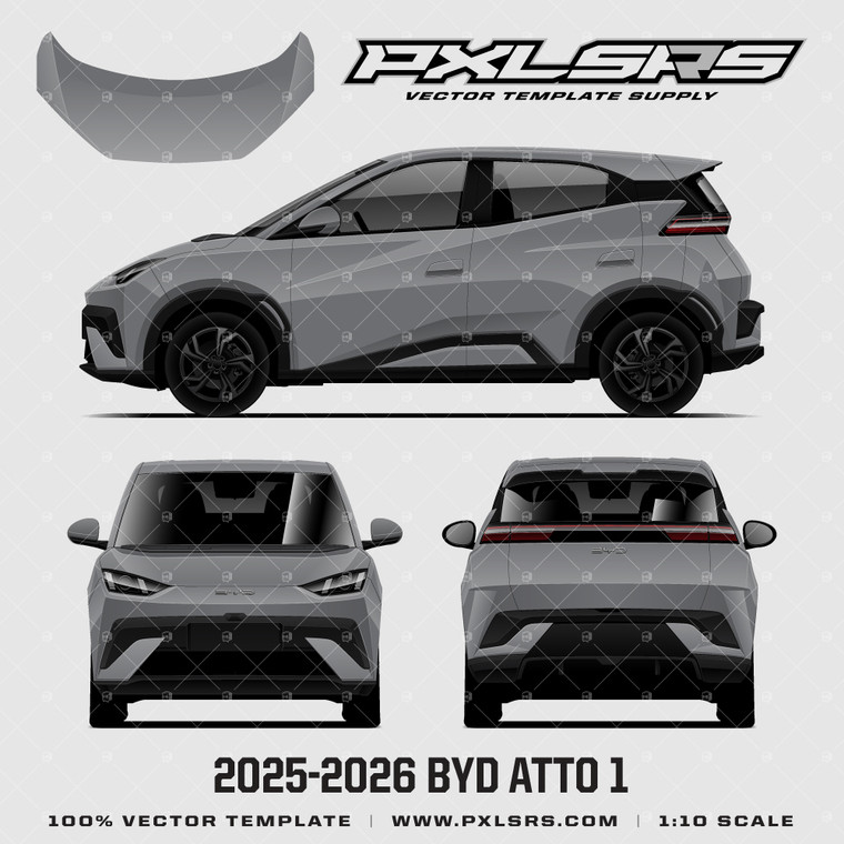 2026 BYD Atto 1 '100% Vector' Template