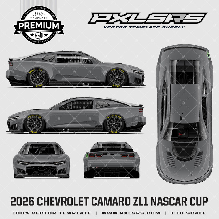 2026 Chevrolet Camaro ZL1 NASCAR Cup - Full 'Premium' Vector Template