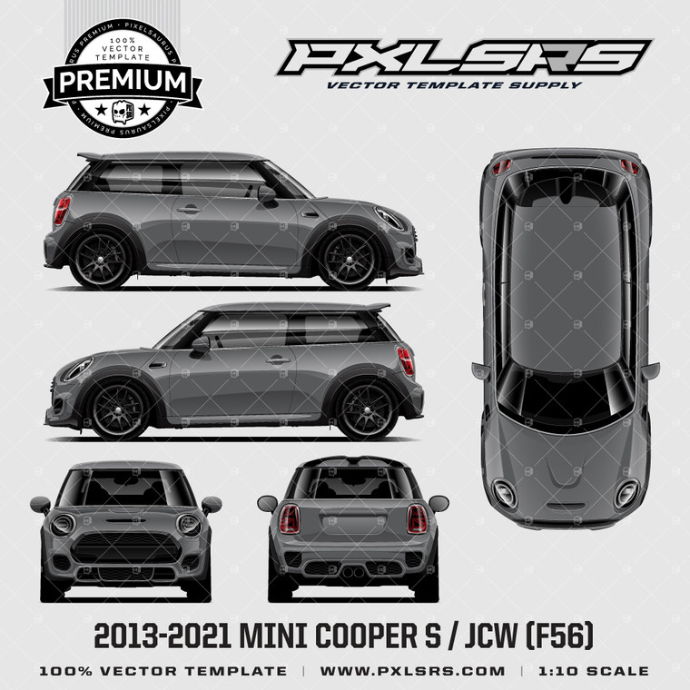 2013-2021 Mini Cooper S / JCW (F56) Full 'Premium' Vector Template