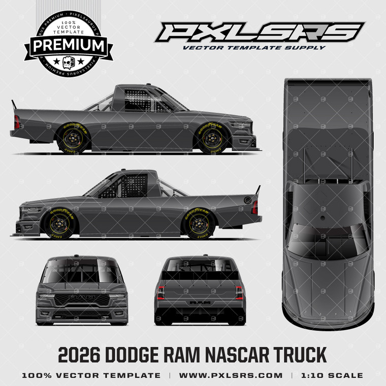2026 Dodge Ram NASCAR Truck Series - Full 'Premium' Vector Template