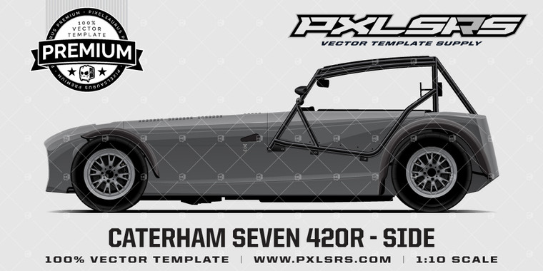 Caterham Seven 420R - Side 'Premium' Vector Template