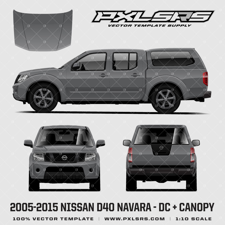 2005-2015 Nissan Navara D40 (Frontier) Double Cab + Canopy 'Vector' Template