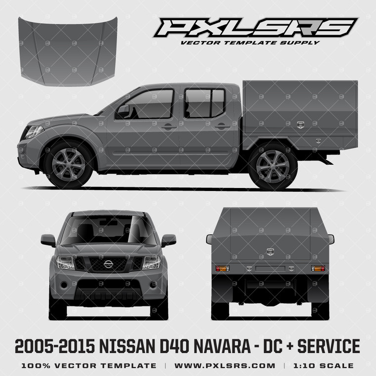 2005-2015 Nissan Navara D40 (Frontier) Double Cab + Service 'Vector' Template