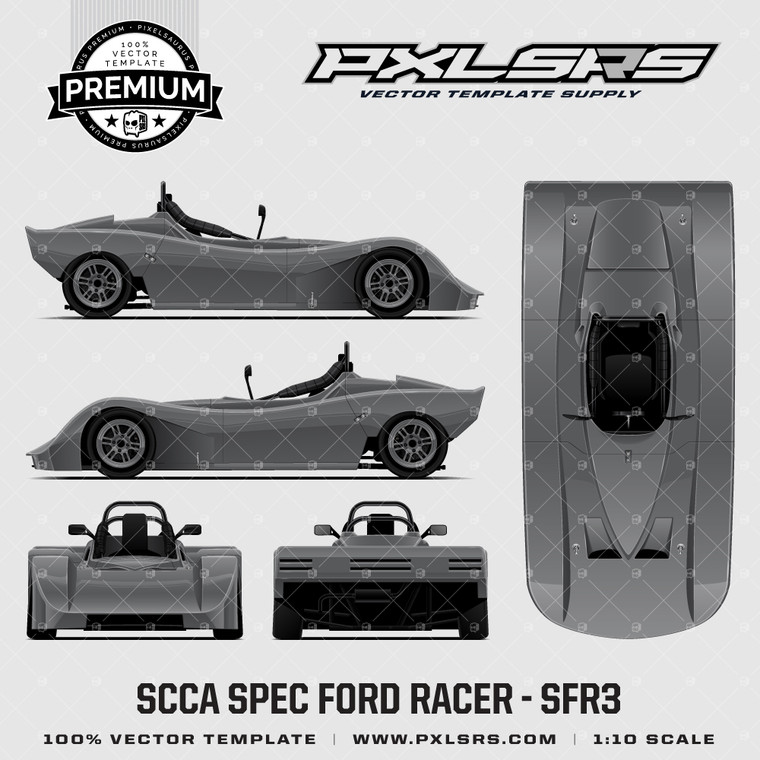 SCCA Spec Ford Racer - SFR3 'Premium' Vector Template