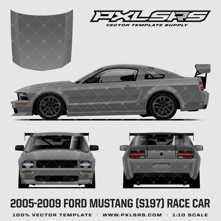 2005-2009 Ford Mustang (S197) Race Car 'Vector' Template