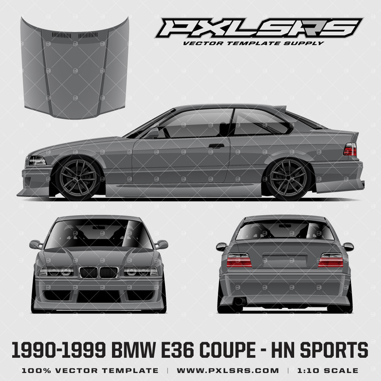 1990-1999 BMW E36 COUPE - HN SPORTS 'vector' Template