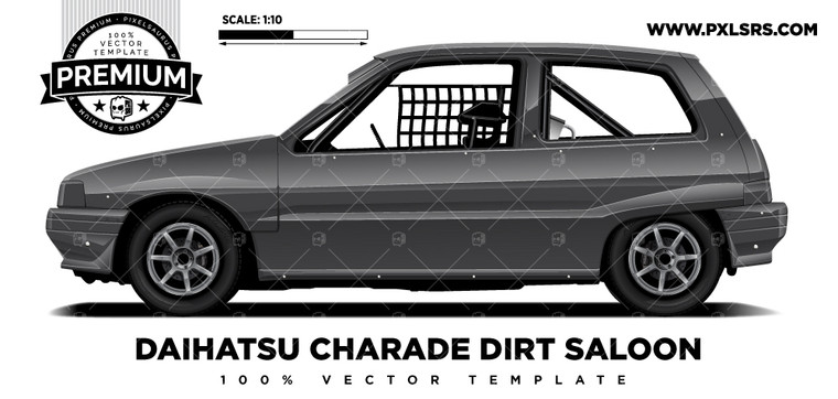 Daihatsu Charade Speedway Dirt Saloon 'Premium' Vector Template