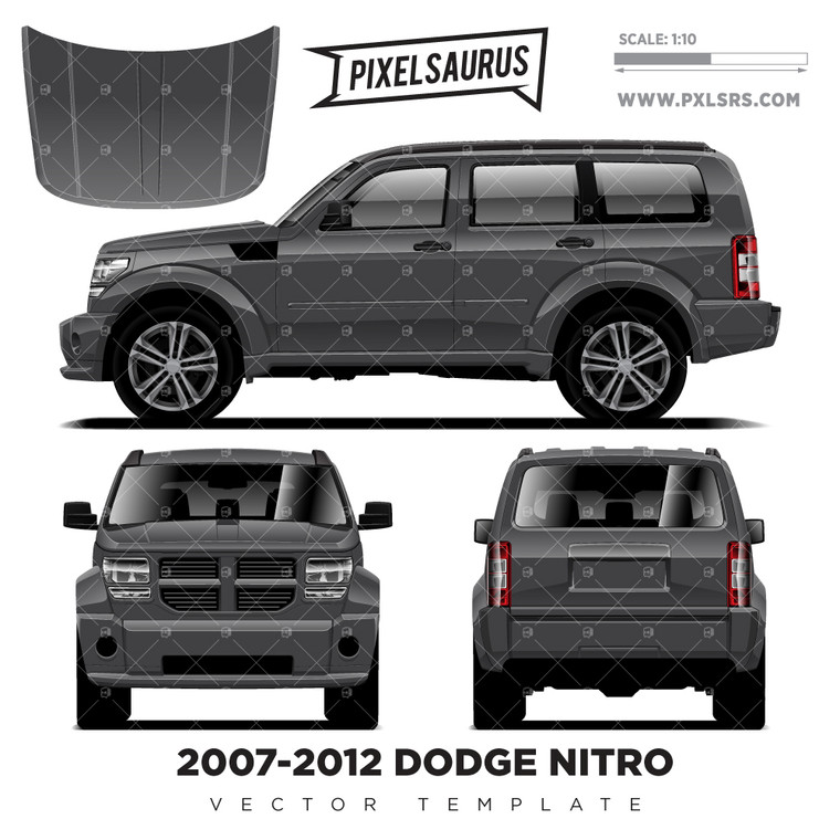 2007-2012 Dodge Nitro Vector Template