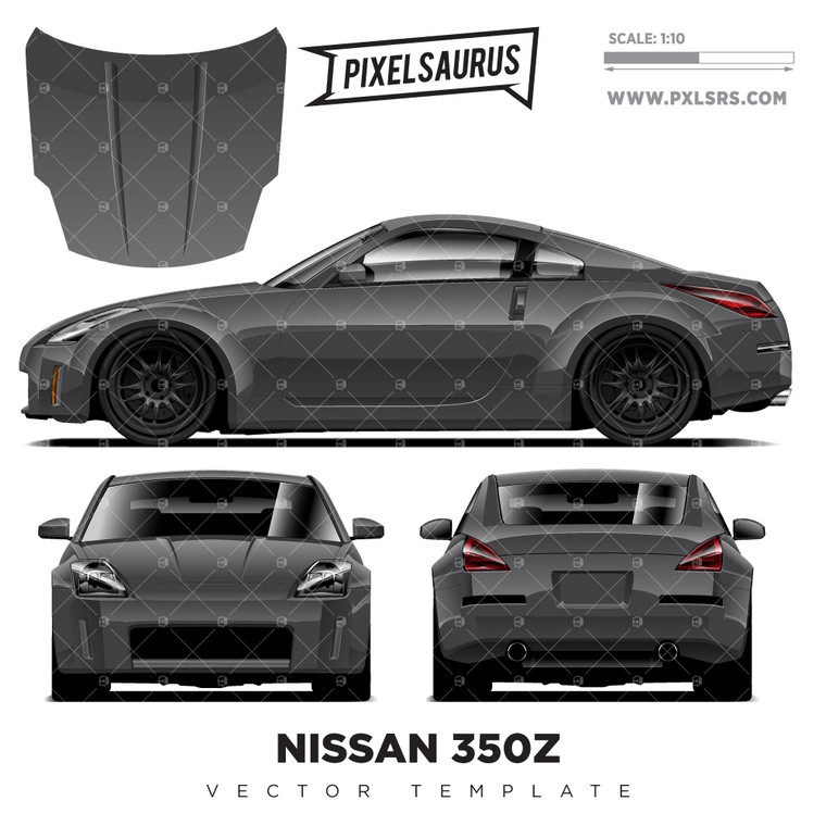 2002-2008 Nissan 350Z Vector Template