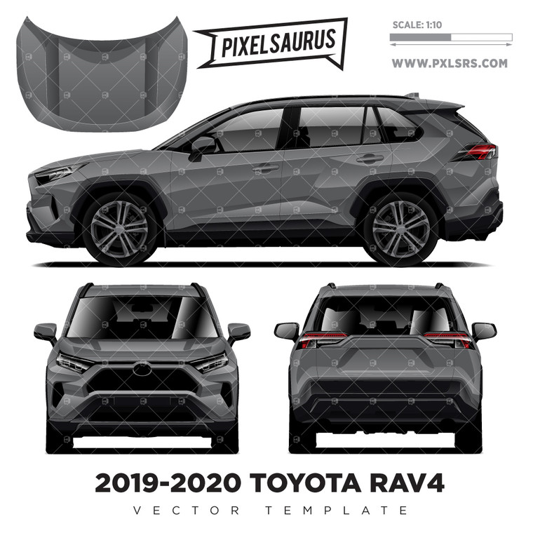 2019-2020 Toyota RAV4 Vector Template