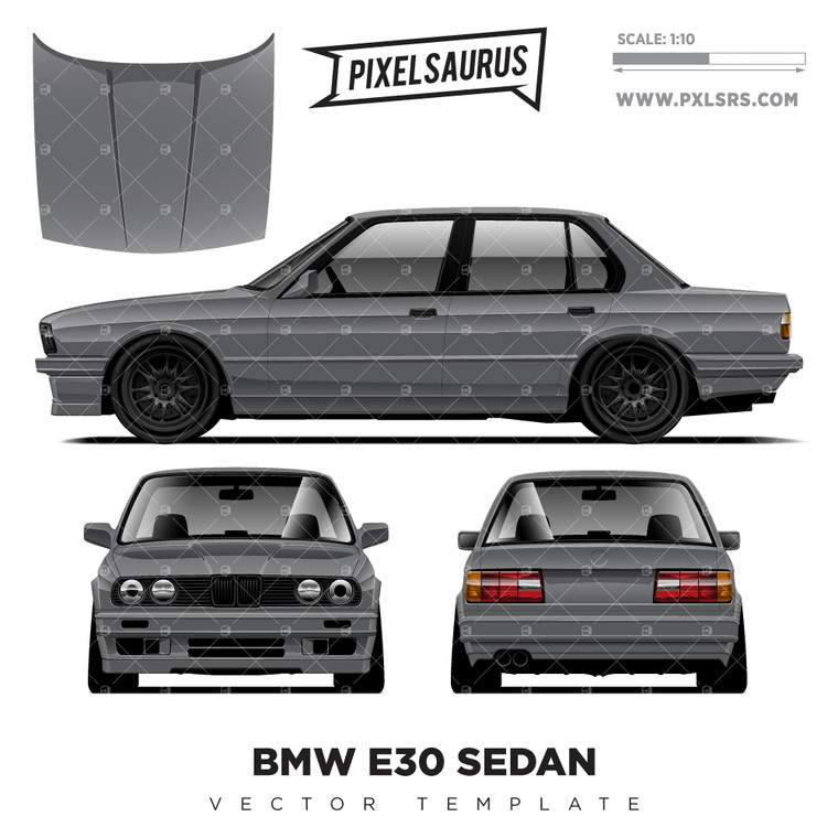 BMW E30 Sedan Vector Template