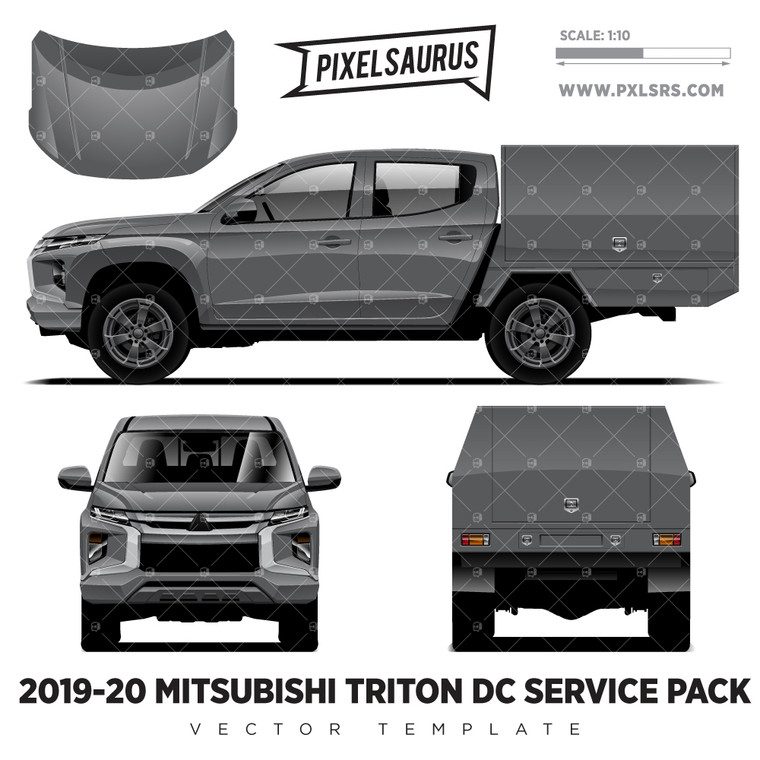 2020 Mitsubishi Triton - Double Cab + Service Body 'Vector' Template