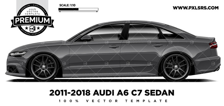 2011-2018 AUDI A6 C7 SEDAN 'Premium' Vector Template