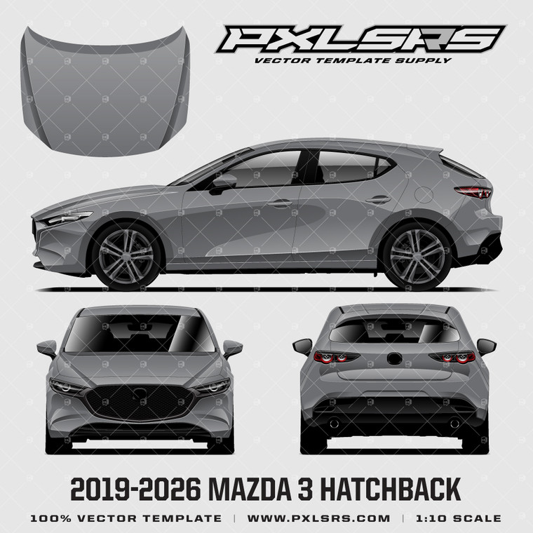 2019-2026 Mazda 3 Hatchback 'Vector' Template 2019-2026 Mazda 3 Hatchback 'Vector' Template