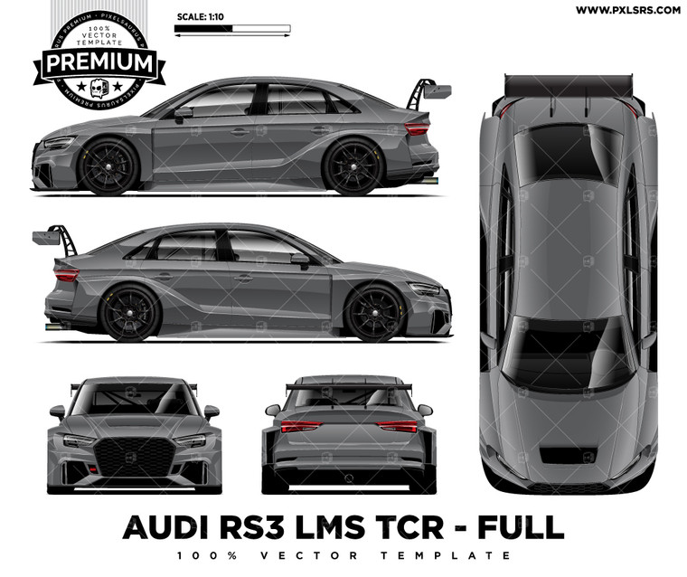 Audi RS3 LMS TCR Full 'Premium' Vector Template