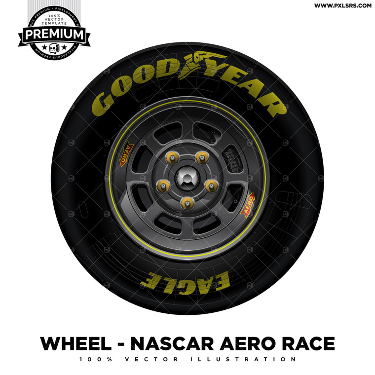 Nascar Aero Race 'Premium' Vector Wheel