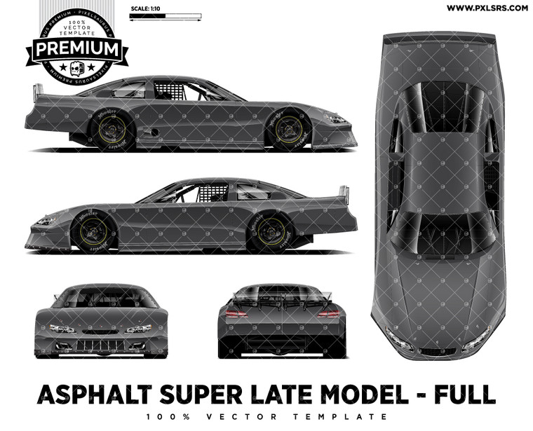 Asphalt Super Late model  - Full 'Premium' Vector Template