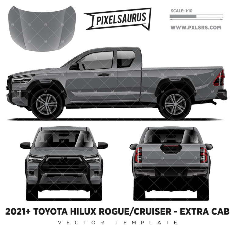 2021 Toyota Hilux Rogue/Cruiser - Extra Cab '100% Vector' Template