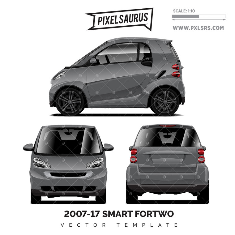2007-17 SMART FOURTWO Hatch 'Vector' Template