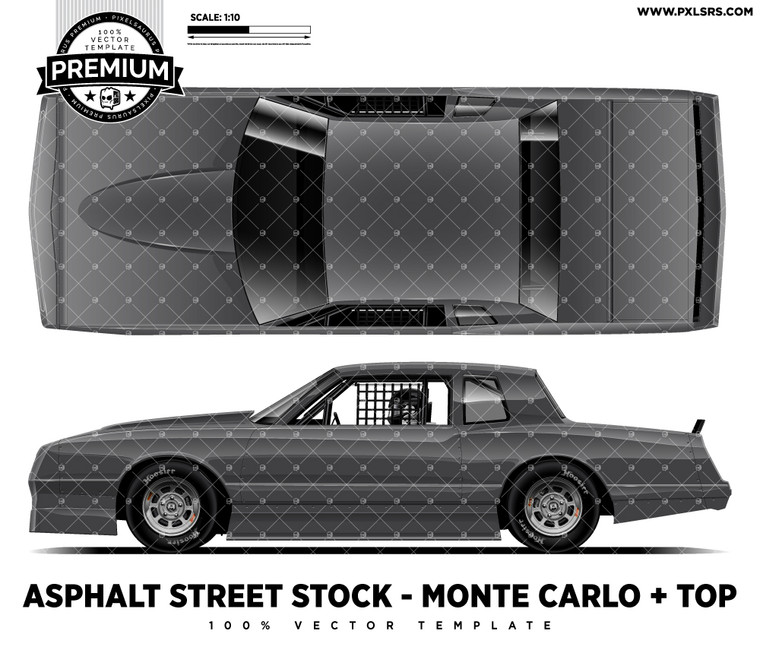 Asphalt Street Stock - Monte Carlo + Top 'Premium' Vector Template