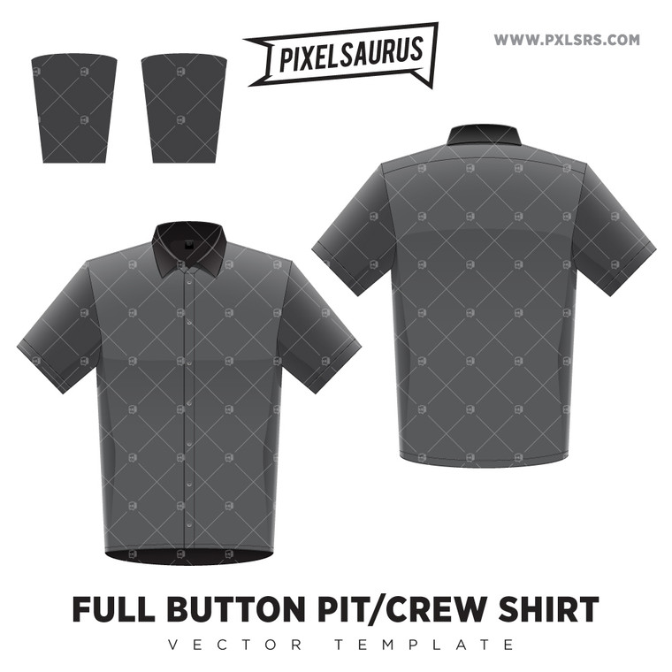 FULL BUTTON PIT / CREW SHIRT 'Vector' Template