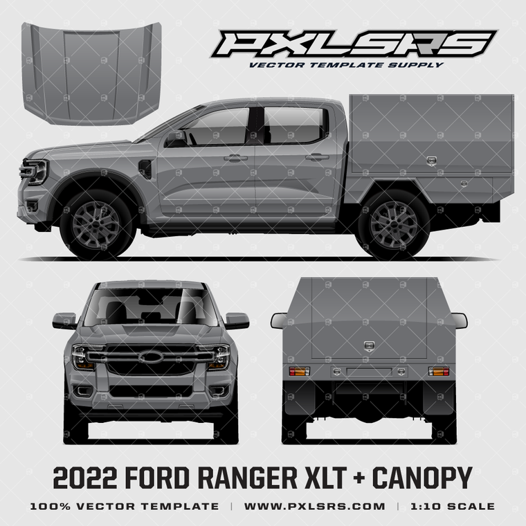 2022-2026 Ford Ranger - Double Cab - Service '100% Vector' Template