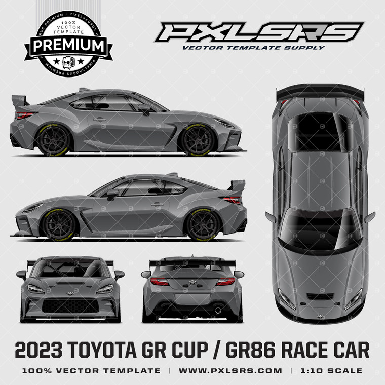 2023 Toyota GR Cup / GR86 Race Car 'Premium' Vector Template