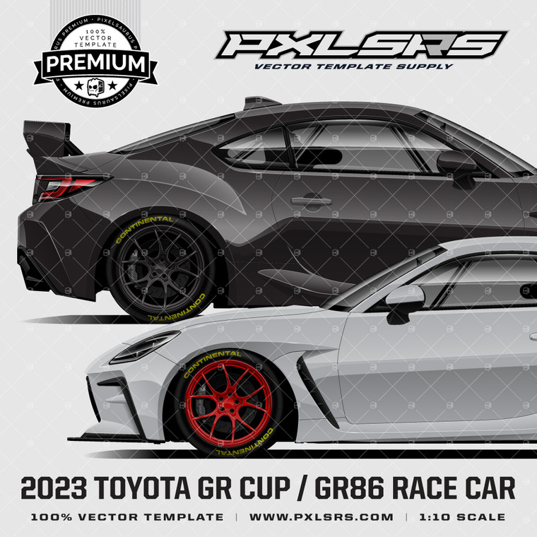 2023-2025 Toyota GR Cup / GR86 Race Car 'Premium' Vector Template
