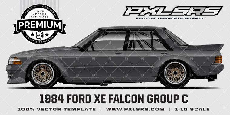 1984 Ford XE Falcon Group C 'PREMIUM' Vector Template