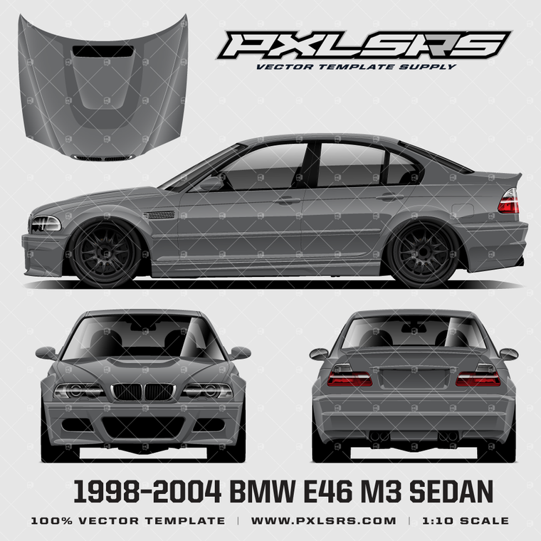 BMW E46 M3 Sedan vector Template