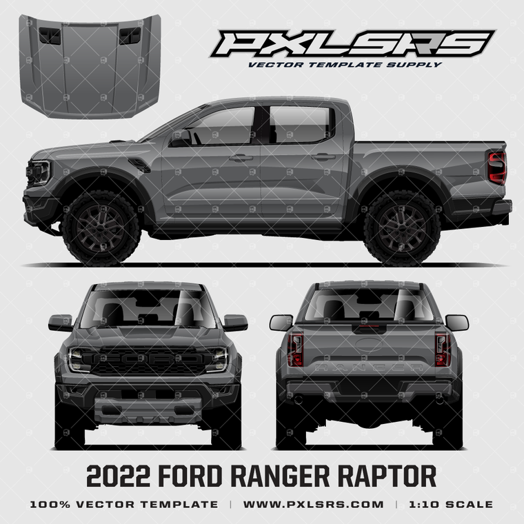 2022-2026 Ford Ranger Raptor '100% Vector' Template