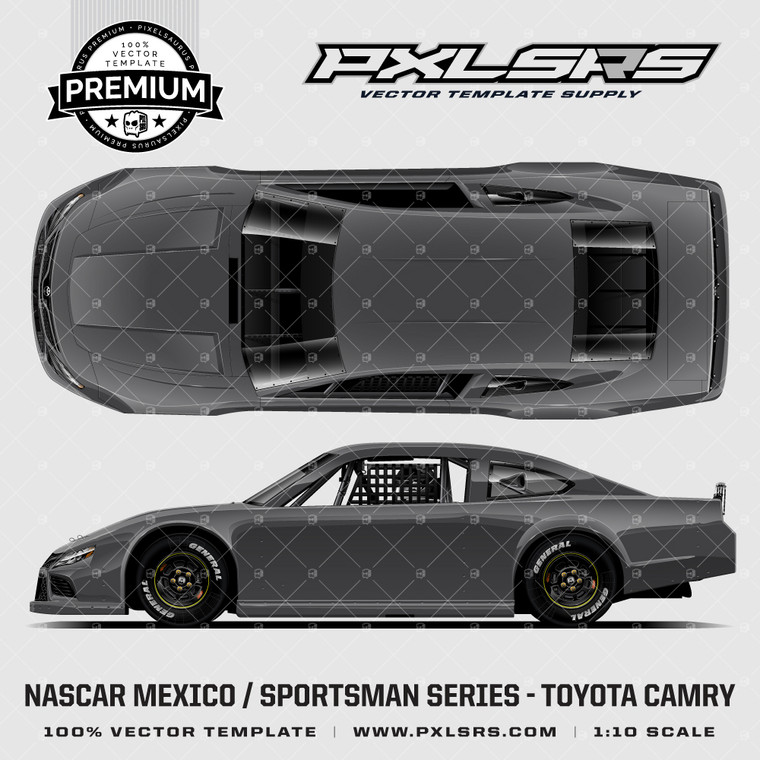 NASCAR MEXICO SERIES / SPORTSMAN CAMRY + TOP Vector Template