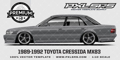 1989-1992 TOYOTA CRESSIDA MX83 'Premium' Vector Template