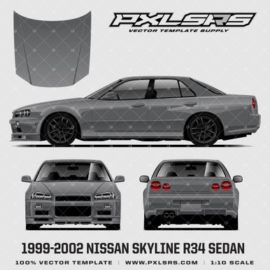 1999-2002 Nissan Skyline R34 Sedan / 4-Door 'Vector' Template