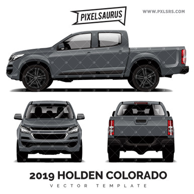 2019 Holden Chevrolet Colorado Vector Template Pixelsaurus