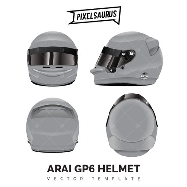 Arai GP6 Helmet - Vector Template - Pixelsaurus