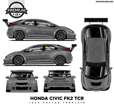 2015-2018 Honda Civic FK2 Type R TCR 'Premium' Full Vector Template