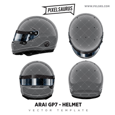 Arai GP7 Helmet Vector Template Pixelsaurus