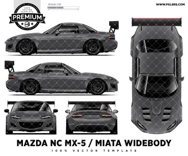 ぽぽページ 2005-2015 Mazda NC MX-5 / Miata Widebody 'Premium' Full Template MX5
