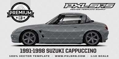 1991-1998 Suzuki Cappuccino - Side 'Premium' Vector Template
