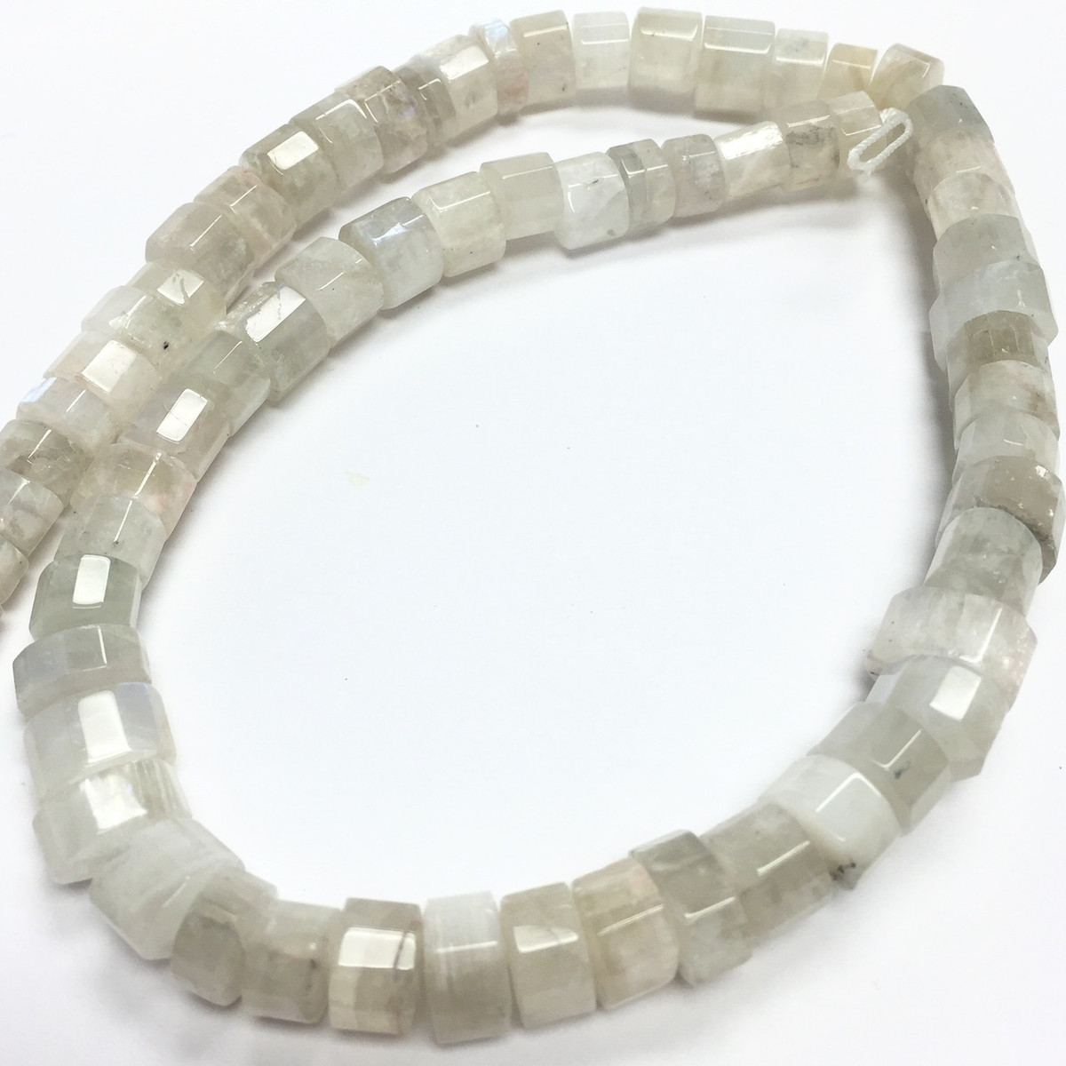 One-of-a-Kind Graduated Moonstone Faceted Round to Oval Rondell Beads-A Grade-8-14mm