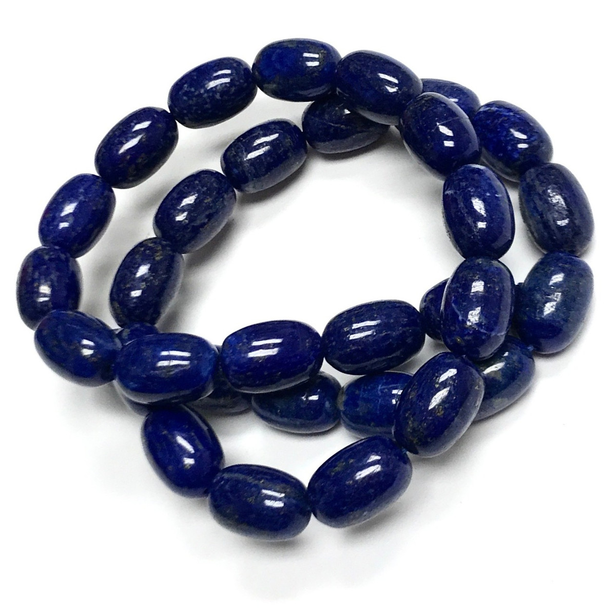 Highly Polished Lapis Barrel Beads