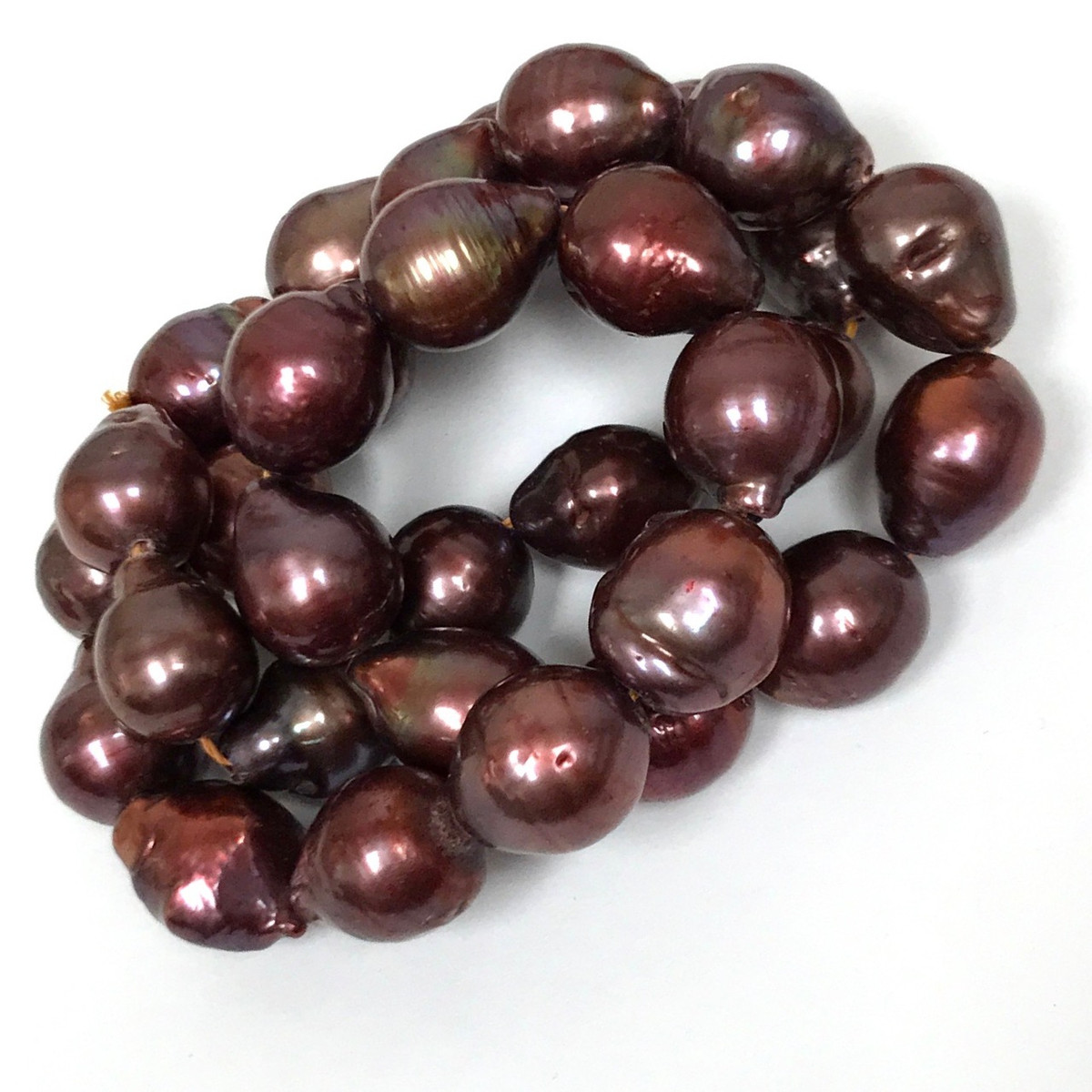 Freshwater Lustrous Plum Baroque Pearl Beads