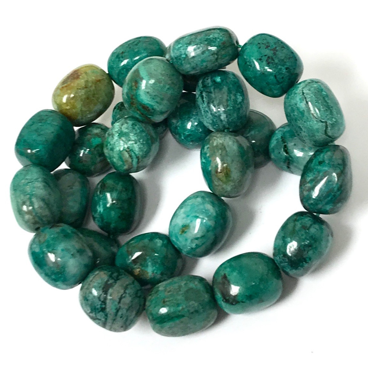 Chrysocolla Highly Polished Smooth Nugget Beads-10 x 14mm