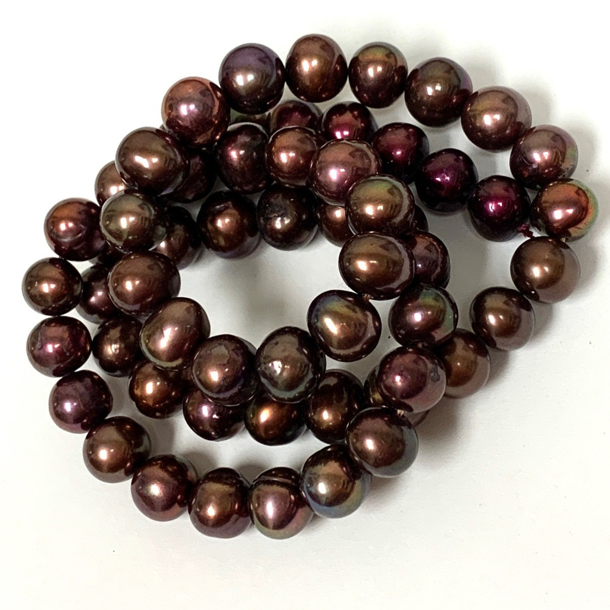 Freshwater Purple Majestic Semi-Round Pearl Beads 