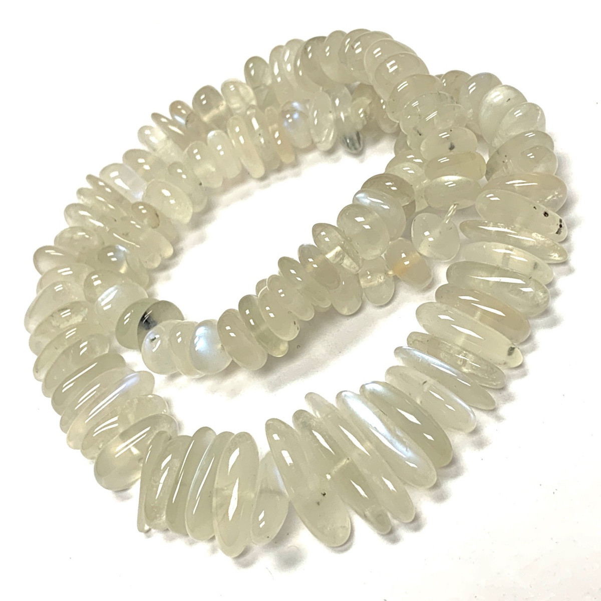Moonstone Tumbled and Polished Graduated Nugget Beads 