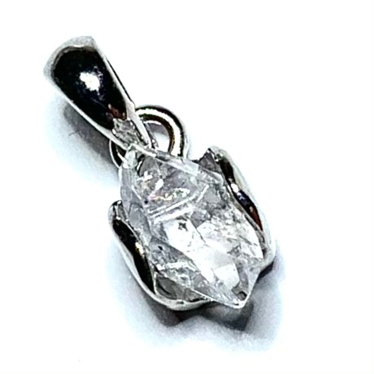 Herkimer Diamond Pendants with Sterling Silver Bail-AAA Grade-10 x 6mm Avg. (P3465)