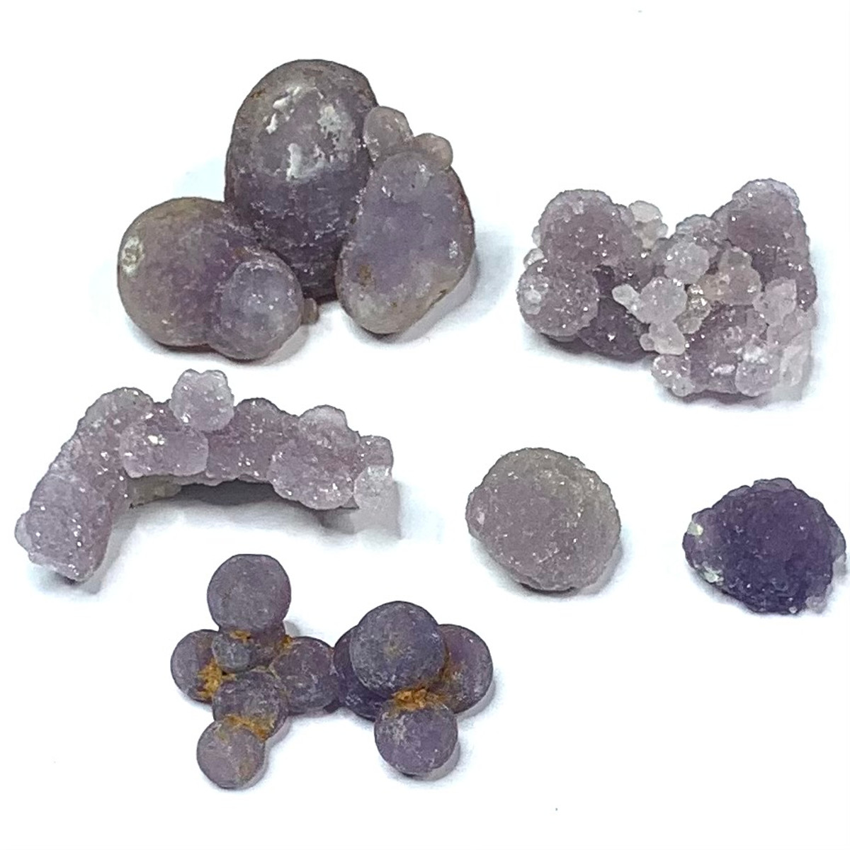 One of a Kind Set Of Grape Agate Druzy Stones- 10 -24mm (NC4607)
