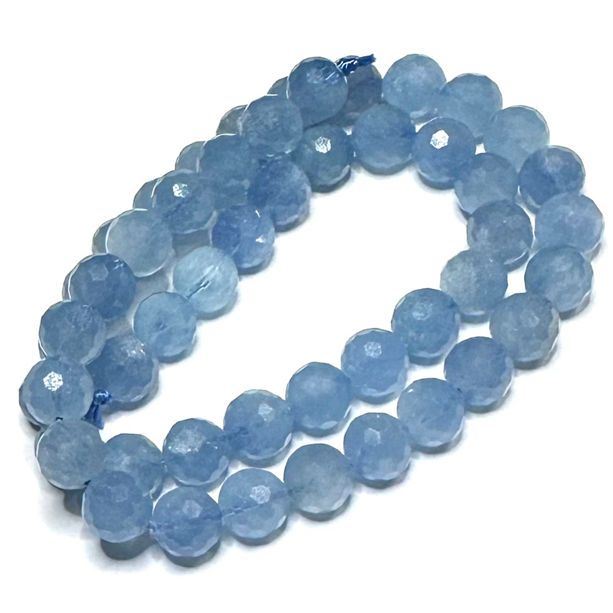 Aquamarine Polished Faceted Round Beads-8mm (SP5105)